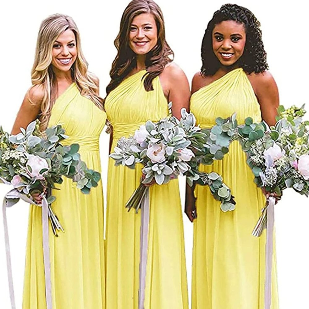 Yellow bridesmaid dress